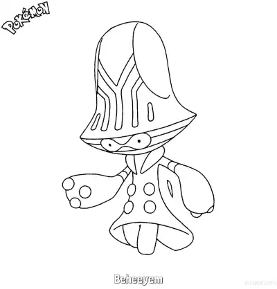 Free printable Beheeyem Coloring Page - Free Printable Pokemon Coloring Sheets coloring page