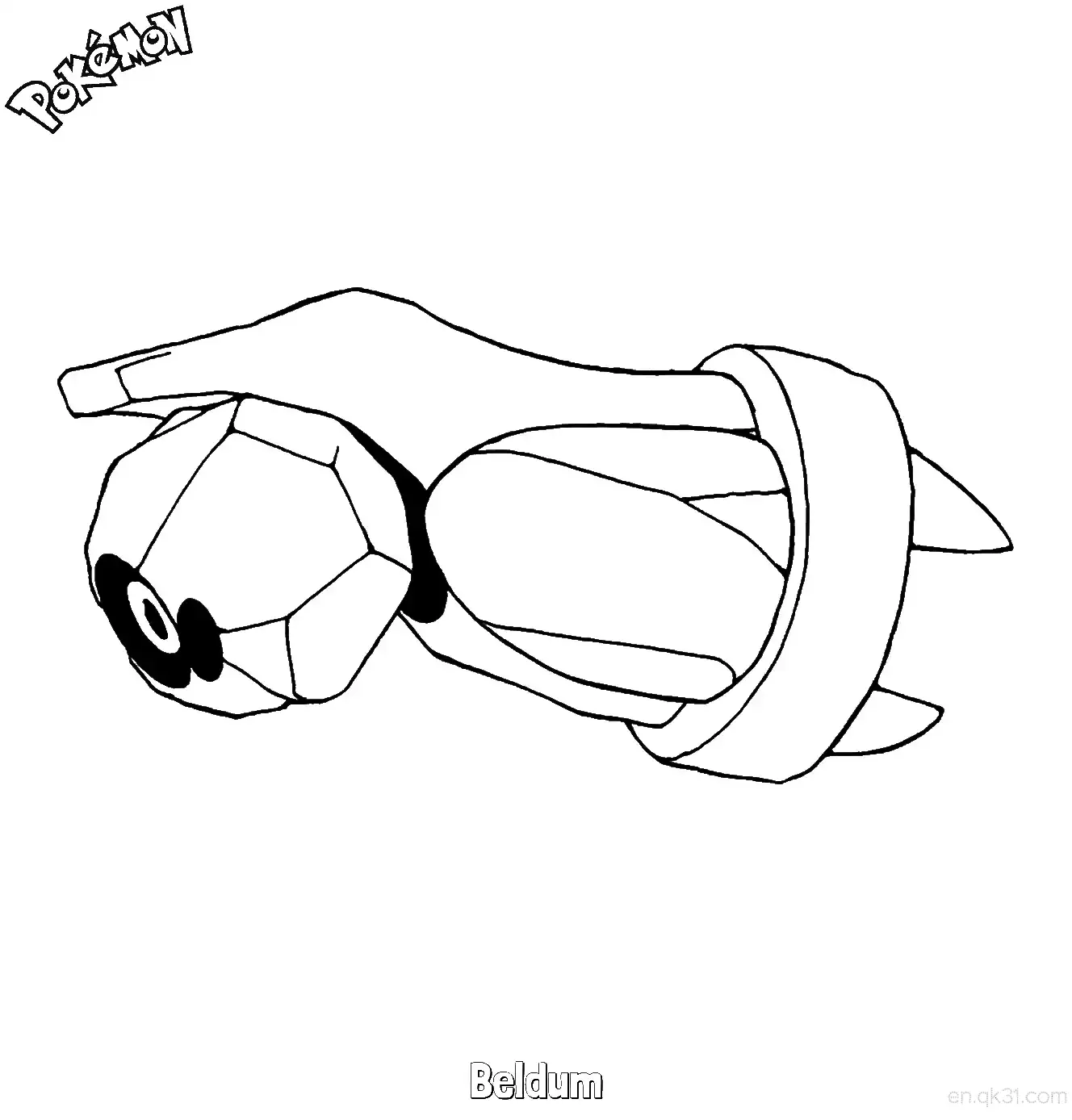 Beldum Coloring Page - Free Printable Pokemon Coloring Sheets – Free Printable Coloring Page for Kids and Adults