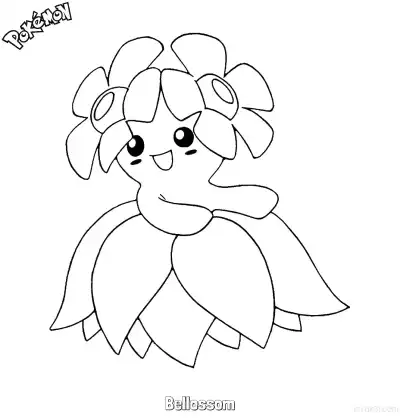 Free printable Bellossom Coloring Page - Free Printable Pokemon Coloring Sheets coloring page