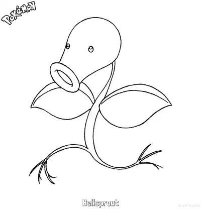 Free printable Bellsprout Coloring Page - Free Printable Pokemon Coloring Sheets coloring page