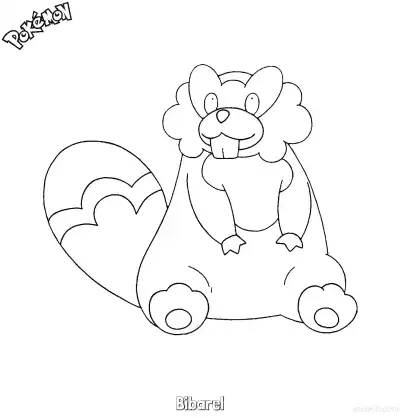 Free printable Bibarel Coloring Page - Free Printable Pokemon Coloring Sheets coloring page