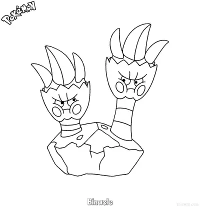 Free printable Binacle Coloring Page - Free Printable Pokemon Coloring Sheets coloring page