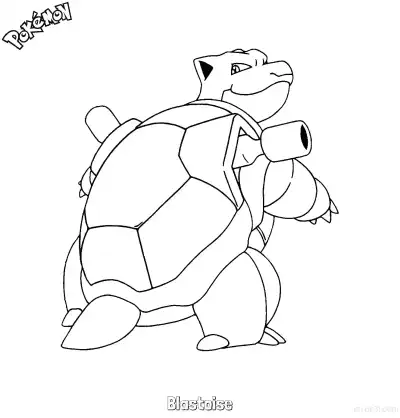Free printable Blastoise Coloring Page - Free Printable Pokemon Coloring Sheets coloring page