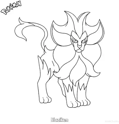 Free printable Blaziken Coloring Page - Free Printable Pokemon Coloring Sheets coloring page