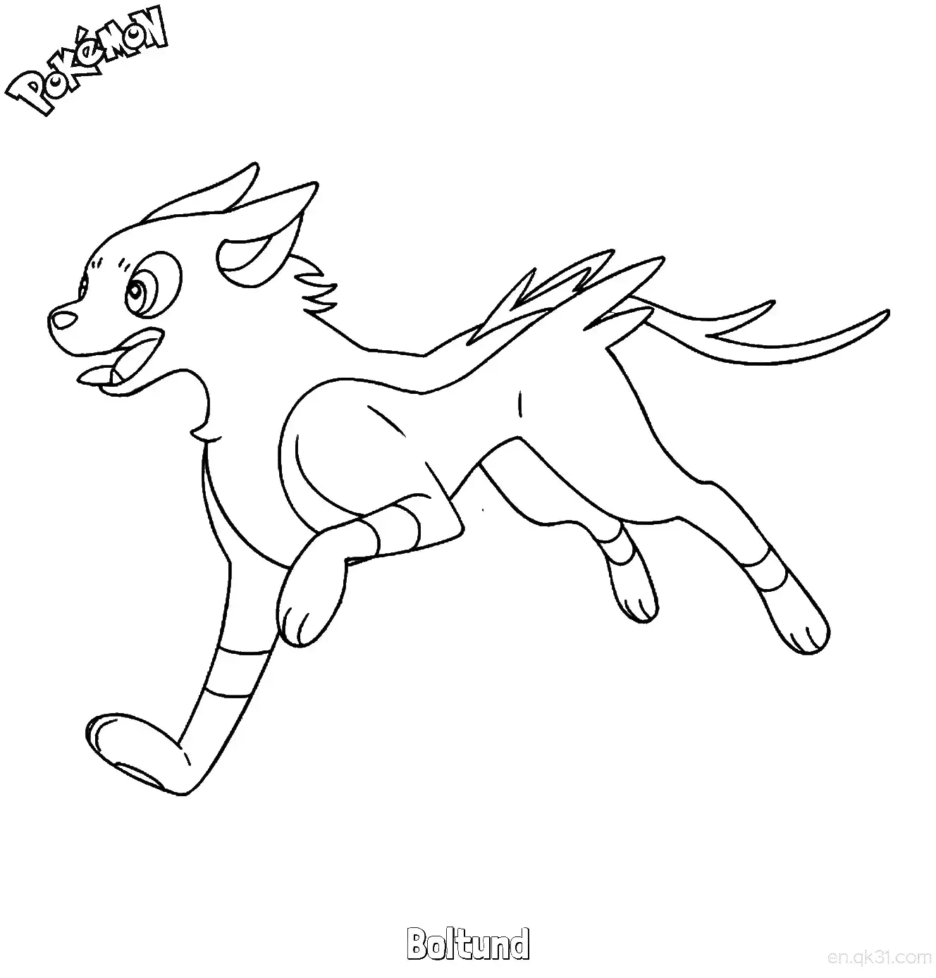 Boltund Coloring Page - Free Printable Pokemon Coloring Sheets – Free Printable Coloring Page for Kids and Adults