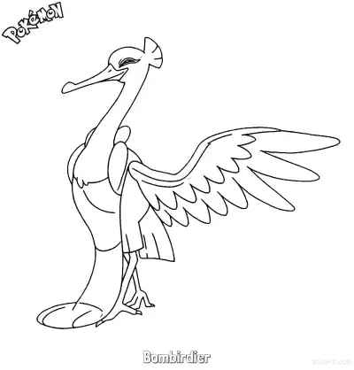 Free printable Bombirdier Coloring Page - Free Printable Pokemon Coloring Sheets coloring page