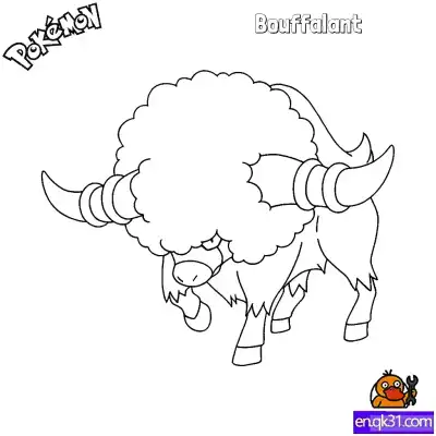 Free printable Bouffalant Coloring Page - Free Printable Pokemon Coloring Sheets coloring page