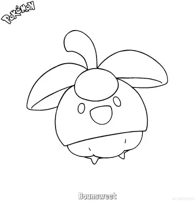 Free printable Bounsweet Coloring Page - Free Printable Pokemon Coloring Sheets coloring page