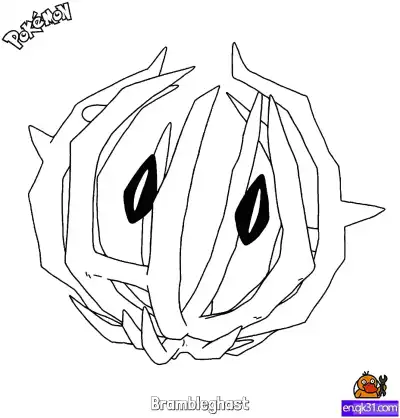 Free printable Brambleghast Coloring Page - Free Printable Pokemon Coloring Sheets coloring page