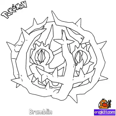 Free printable Bramblin Coloring Page - Free Printable Pokemon Coloring Sheets coloring page