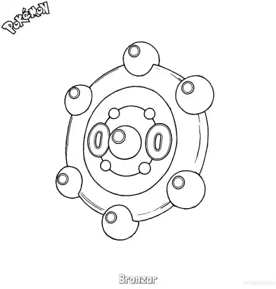 Free printable Bronzor Coloring Page - Free Printable Pokemon Coloring Sheets coloring page