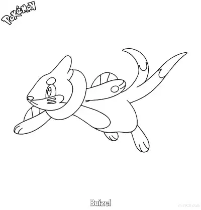 Free printable Buizel Coloring Page - Free Printable Pokemon Coloring Sheets coloring page