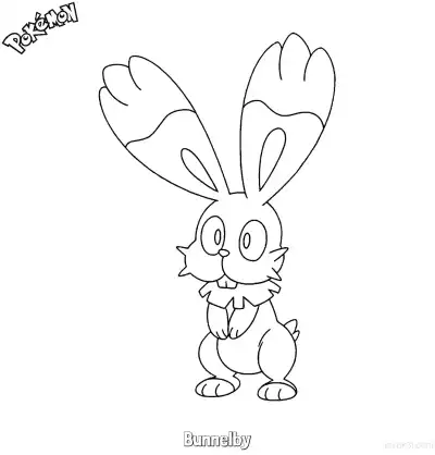 Free printable Bunnelby Coloring Page - Free Printable Pokemon Coloring Sheets coloring page