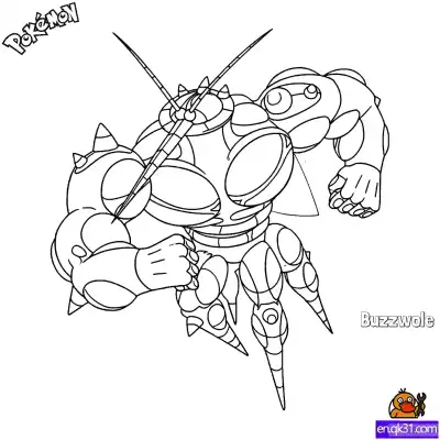 Free printable Buzzwole Coloring Page - Free Printable Pokemon Coloring Sheets coloring page
