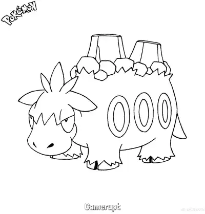 Free printable Camerupt Coloring Page - Free Printable Pokemon Coloring Sheets coloring page