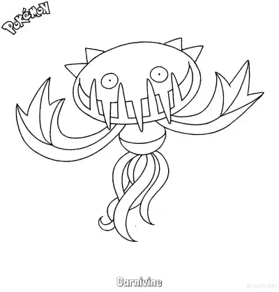 Free printable Carnivine Coloring Page - Free Printable Pokemon Coloring Sheets coloring page