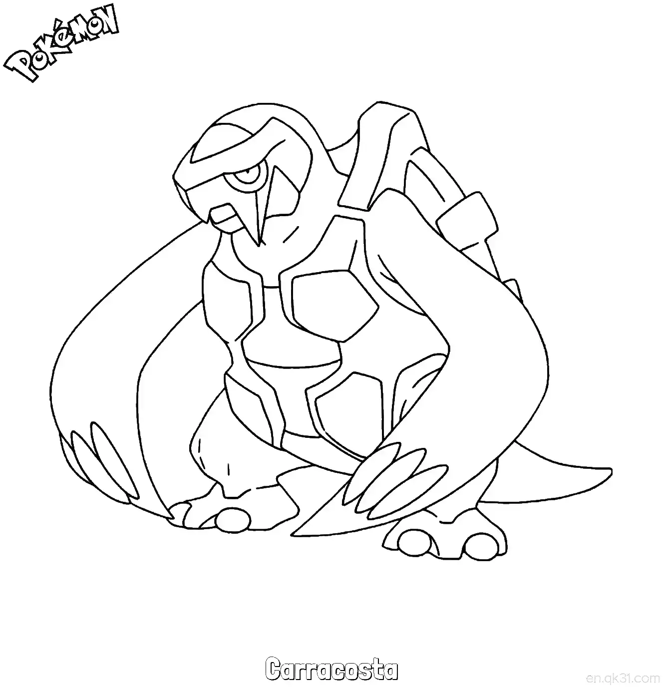 Carracosta Coloring Page - Free Printable Pokemon Coloring Sheets – Free Printable Coloring Page for Kids and Adults