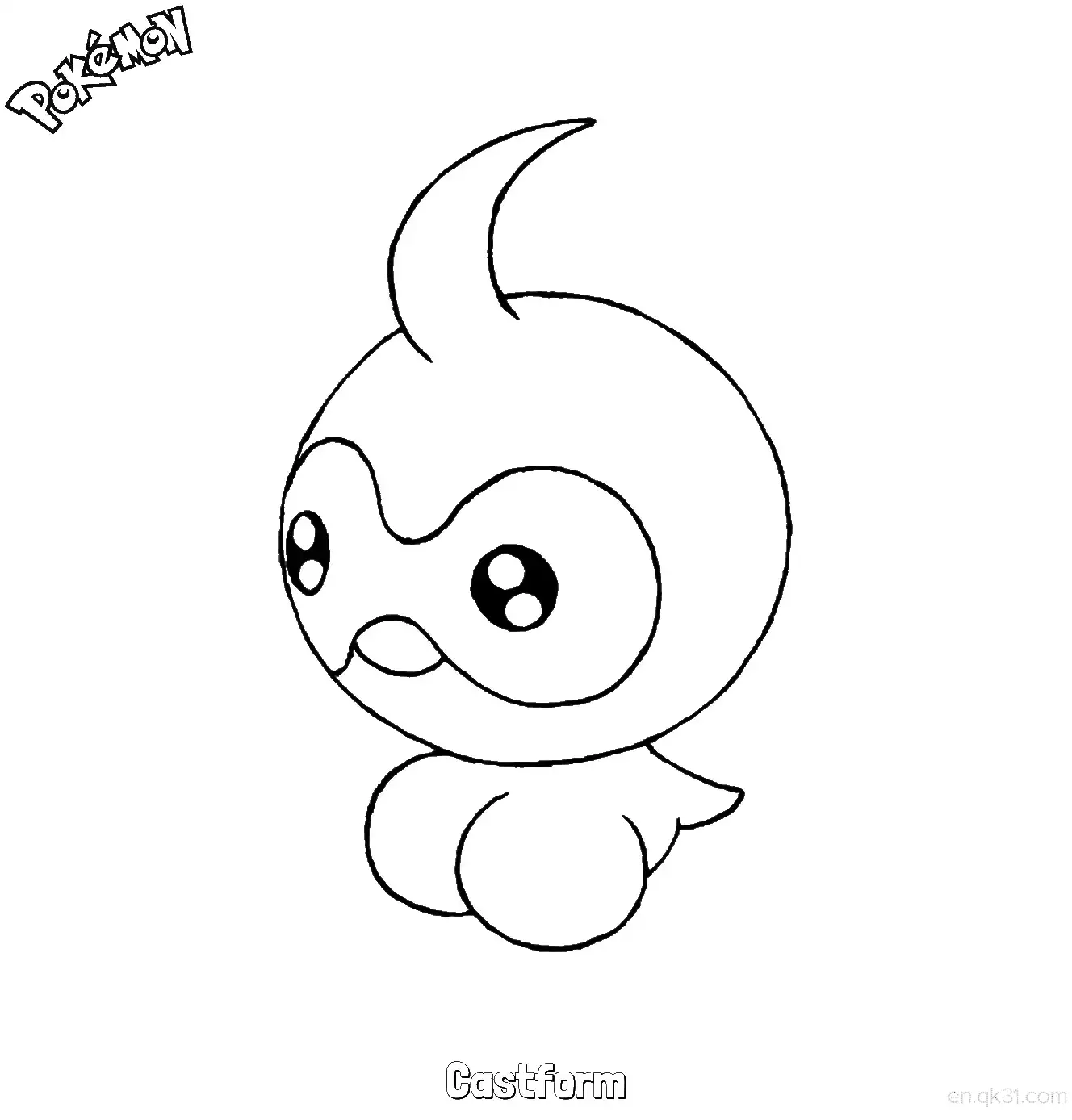 Castform Coloring Page - Free Printable Pokemon Coloring Sheets – Free Printable Coloring Page for Kids and Adults