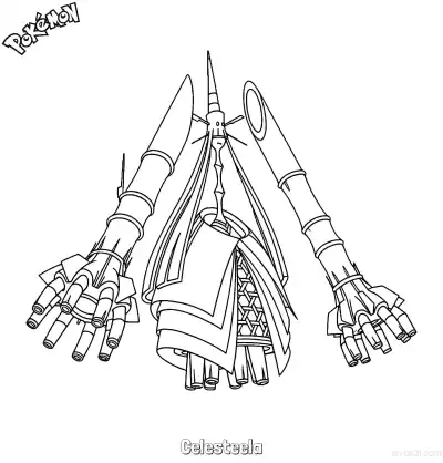 Free printable Celesteela Coloring Page - Free Printable Pokemon Coloring Sheets coloring page
