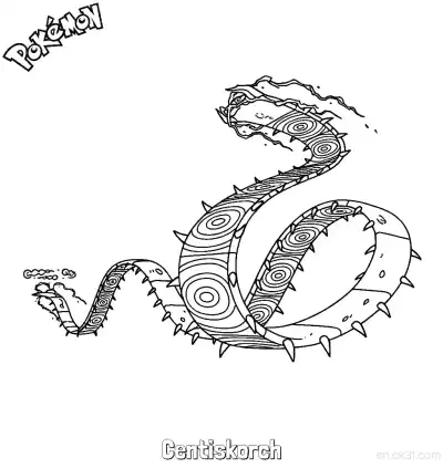 Free printable Centiskorch Coloring Page - Free Printable Pokemon Coloring Sheets coloring page