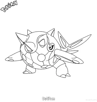 Free printable Cetitan Coloring Page - Free Printable Pokemon Coloring Sheets coloring page