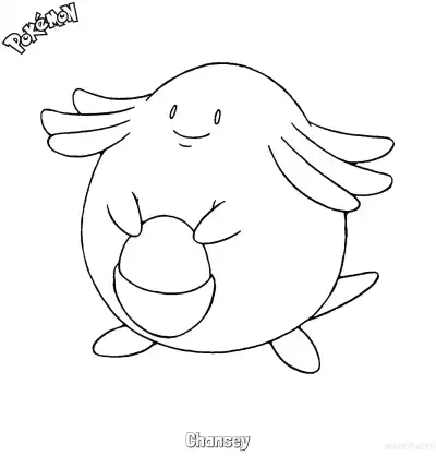 Free printable Chansey Coloring Page - Free Printable Pokemon Coloring Sheets coloring page