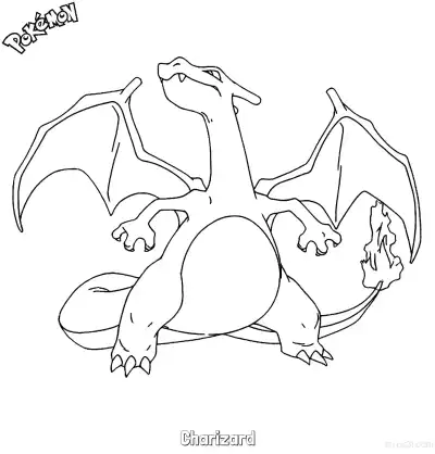 Free printable Charizard Coloring Page - Free Printable Pokemon Coloring Sheets coloring page