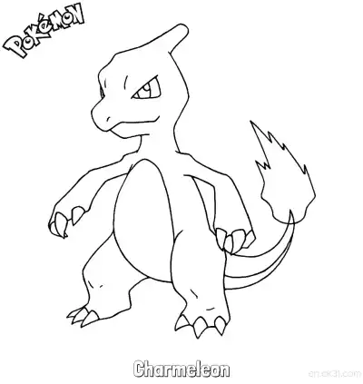Free printable Charmeleon Coloring Page - Free Printable Pokemon Coloring Sheets coloring page