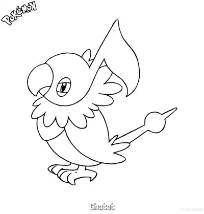 Free printable Chatot Coloring Page - Free Printable Pokemon Coloring Sheets coloring page