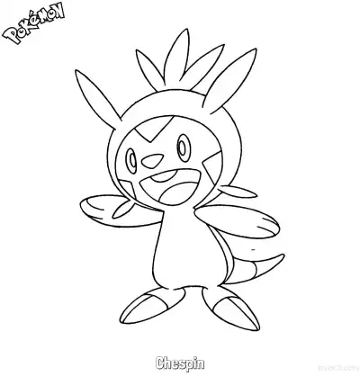 Free printable Chespin Coloring Page - Free Printable Pokemon Coloring Sheets coloring page
