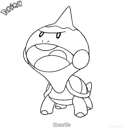 Free printable Chewtle Coloring Page - Free Printable Pokemon Coloring Sheets coloring page