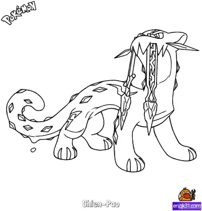 Free printable Chien-Pao Coloring Page - Free Printable Pokemon Coloring Sheets coloring page