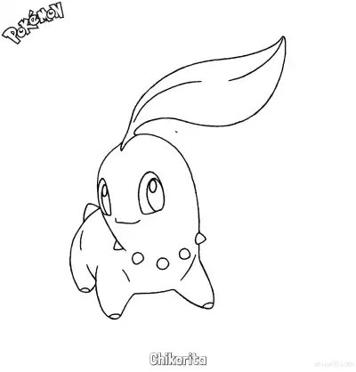 Free printable Chikorita Coloring Page - Free Printable Pokemon Coloring Sheets coloring page