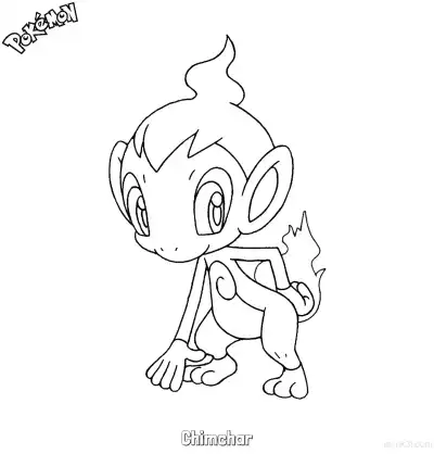 Free printable Chimchar Coloring Page - Free Printable Pokemon Coloring Sheets coloring page
