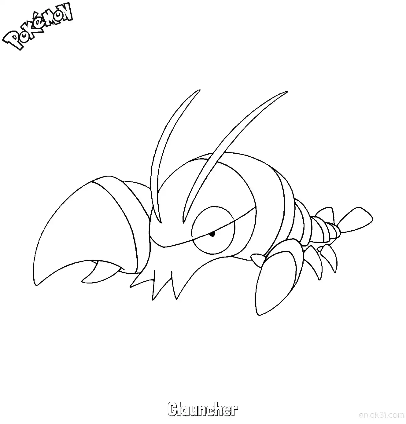 Clauncher Coloring Page - Free Printable Pokemon Coloring Sheets – Free Printable Coloring Page for Kids and Adults