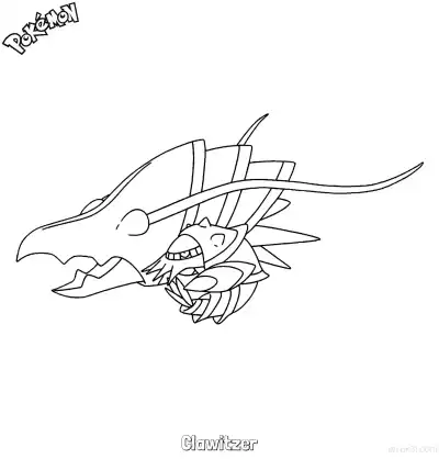 Free printable Clawitzer Coloring Page - Free Printable Pokemon Coloring Sheets coloring page