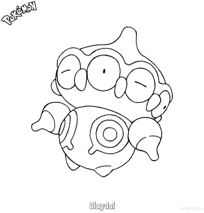 Free printable Claydol Coloring Page - Free Printable Pokemon Coloring Sheets coloring page
