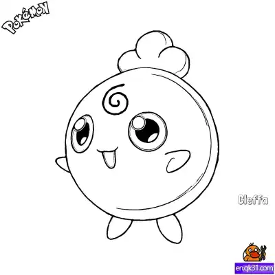 Free printable Cleffa Coloring Page - Free Printable Pokemon Coloring Sheets coloring page