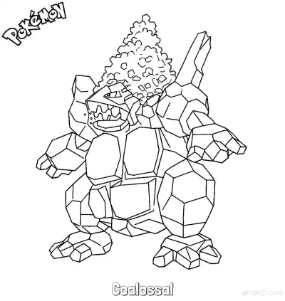 Free printable Coalossal Coloring Page - Free Printable Pokemon Coloring Sheets coloring page