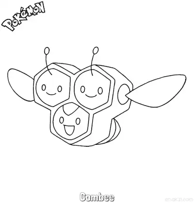 Free printable Combee Coloring Page - Free Printable Pokemon Coloring Sheets coloring page