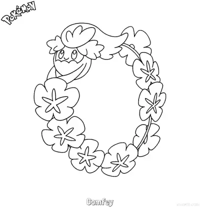 Free printable Comfey Coloring Page - Free Printable Pokemon Coloring Sheets coloring page