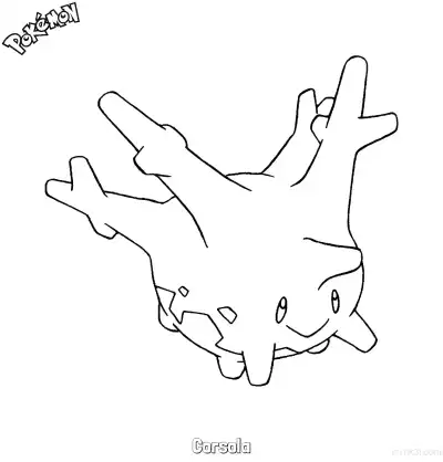 Free printable Corsola Coloring Page - Free Printable Pokemon Coloring Sheets coloring page