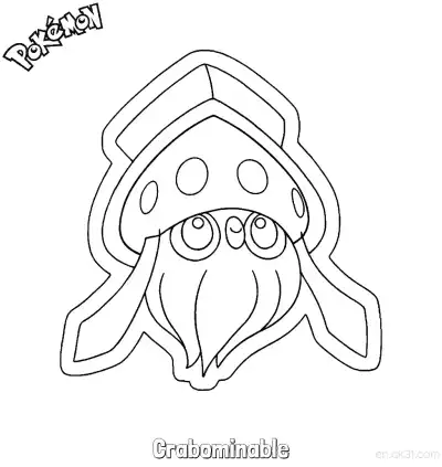 Free printable Crabominable Coloring Page - Free Printable Pokemon Coloring Sheets coloring page