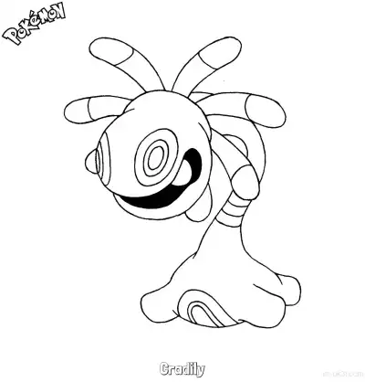 Free printable Cradily Coloring Page - Free Printable Pokemon Coloring Sheets coloring page