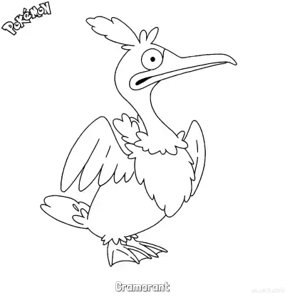 Free printable Cramorant Coloring Page - Free Printable Pokemon Coloring Sheets coloring page