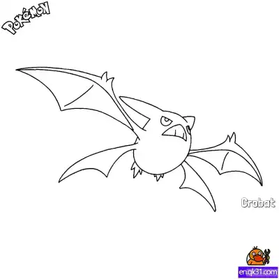 Free printable Crobat Coloring Page - Free Printable Pokemon Coloring Sheets coloring page