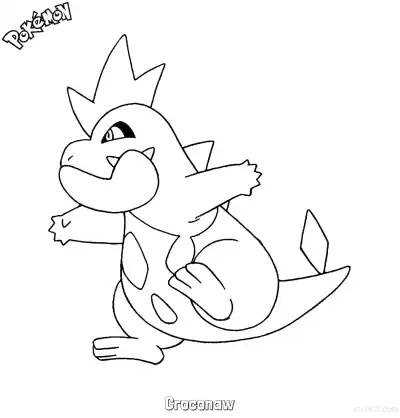 Free printable Croconaw Coloring Page - Free Printable Pokemon Coloring Sheets coloring page