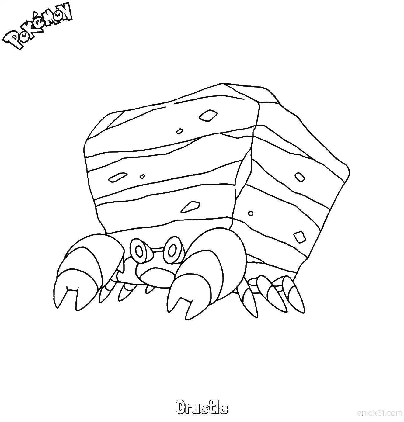 Crustle Coloring Page - Free Printable Pokemon Coloring Sheets – Free Printable Coloring Page for Kids and Adults