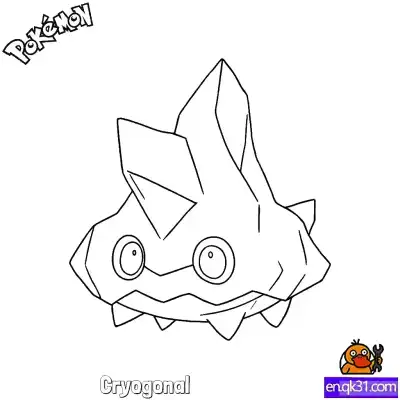 Free printable Cryogonal Coloring Page - Free Printable Pokemon Coloring Sheets coloring page