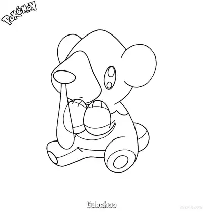 Free printable Cubchoo Coloring Page - Free Printable Pokemon Coloring Sheets coloring page